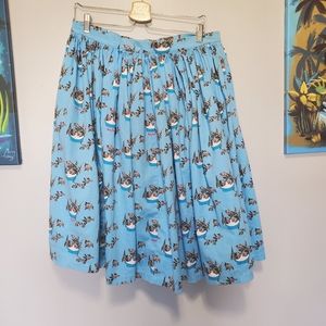 Pinup Couture Mary Blair Kitten Print Jenny Skirt